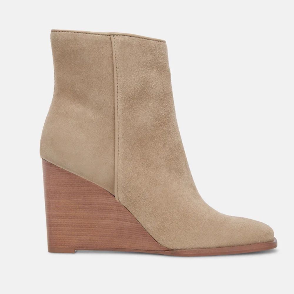 Dolce Vita Tippy Suded Bootie Taupe Size 10 Stitch‎ Fix NWT in packaging